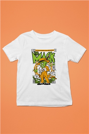 The Mask Baskılı Unisex Beyaz Çocuk Tişört