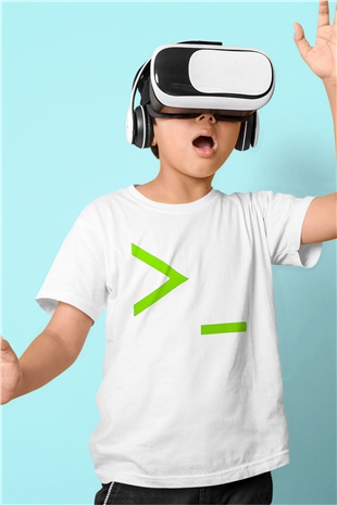 The Matrix Baskılı Beyaz Unisex Çocuk Tişört