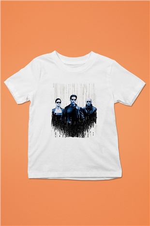 The Matrix Beyaz Unisex Çocuk Tişört