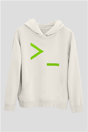 The Matrix Beyaz Unisex Hoodie
