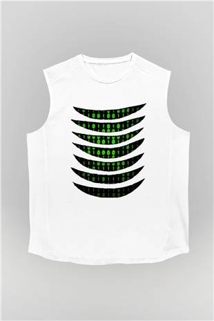 The Matrix Beyaz Unisex Kolsuz Tişört