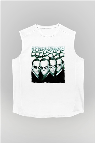 The Matrix Beyaz Unisex Kolsuz Tişört