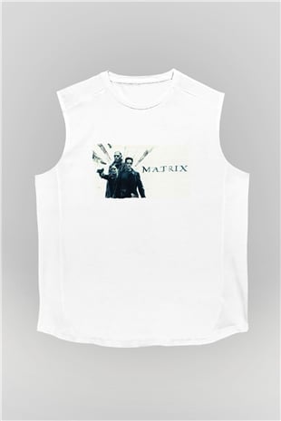 The Matrix Beyaz Unisex Kolsuz Tişört