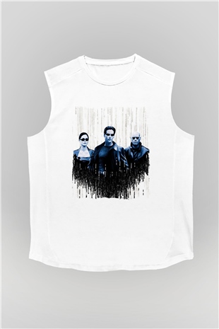 The Matrix Beyaz Unisex Kolsuz Tişört