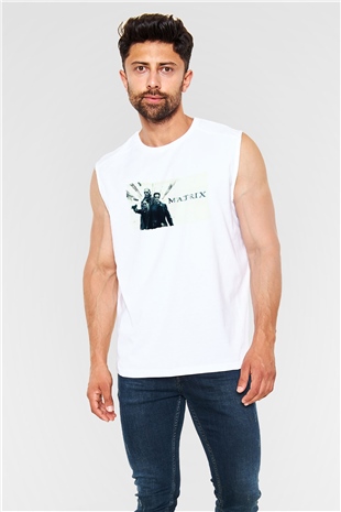 The Matrix Beyaz Unisex Kolsuz Tişört