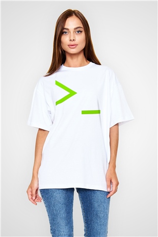 The Matrix Beyaz Unisex Oversize Tişört T-Shirt