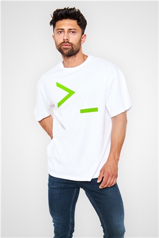 The Matrix Beyaz Unisex Oversize Tişört T-Shirt