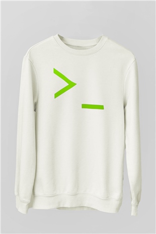 The Matrix Beyaz Unisex Sweatshirt