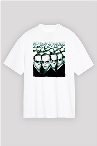 The Matrix Beyaz Oversize Tişört Oversize T-shirt