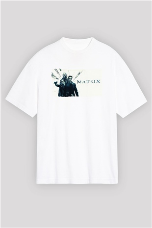 The Matrix Beyaz Oversize Tişört Oversize T-shirt