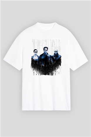 The Matrix Beyaz Oversize Tişört Oversize T-shirt