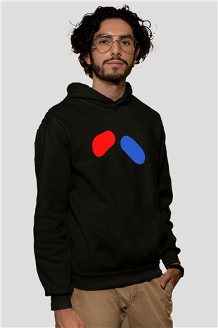 The Matrix Siyah Unisex Kapşonlu Sweatshirt