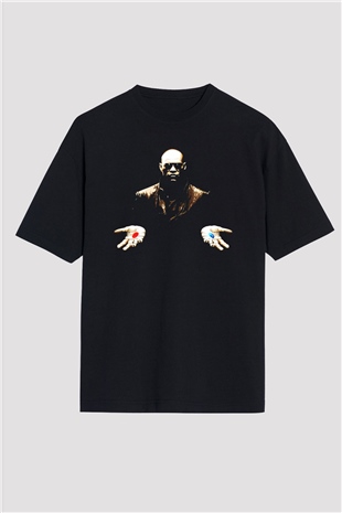 The Matrix Siyah Unisex Oversize Tişört T-Shirt