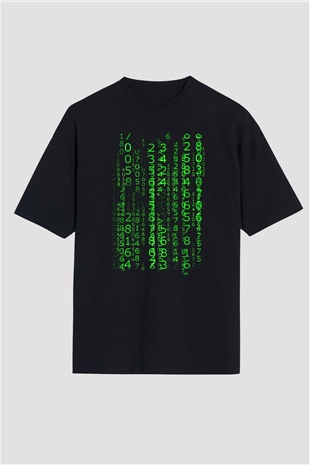 The Matrix Siyah Unisex Oversize Tişört T-Shirt