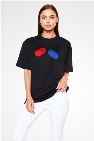 The Matrix Siyah Unisex Oversize Tişört T-Shirt