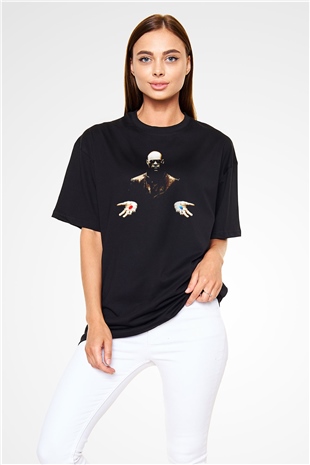 The Matrix Siyah Unisex Oversize Tişört T-Shirt