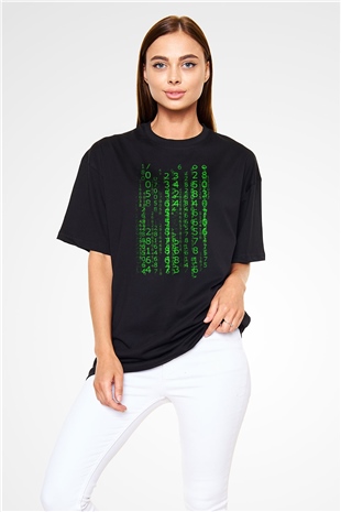 The Matrix Siyah Unisex Oversize Tişört T-Shirt