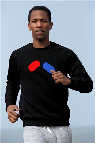 The Matrix Siyah Unisex Sweatshirt