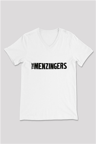The Menzingers Beyaz Unisex V Yaka Tişört T-Shirt