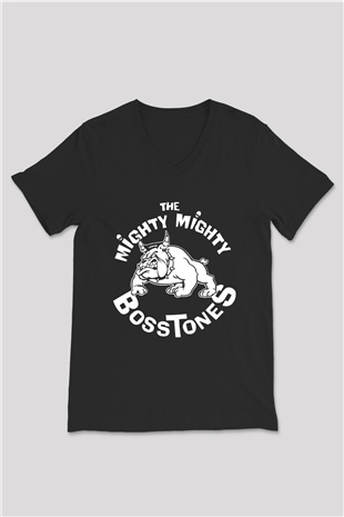 The Mighty Mighty Bosstones Siyah Unisex V Yaka Tişört
