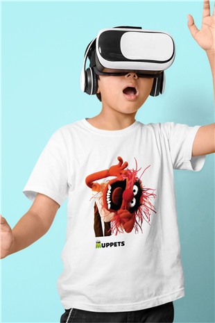 The Muppets Baskılı Beyaz Unisex Çocuk Tişört