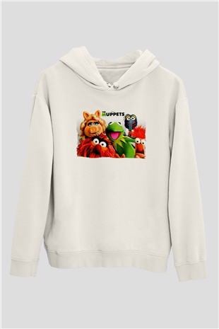 The Muppets Beyaz Unisex Hoodie