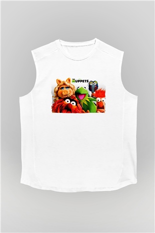 The Muppets Beyaz Unisex  Kolsuz Tişört