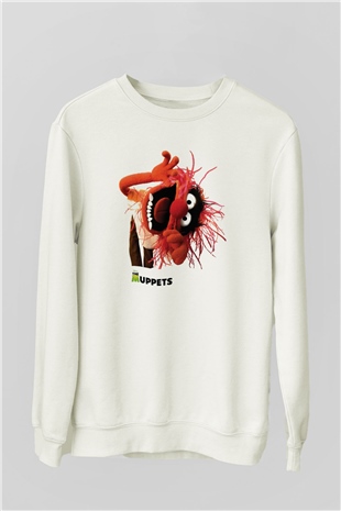 The Muppets Beyaz Unisex Sweatshirt