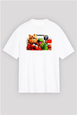 The Muppets Beyaz Oversize Tişört