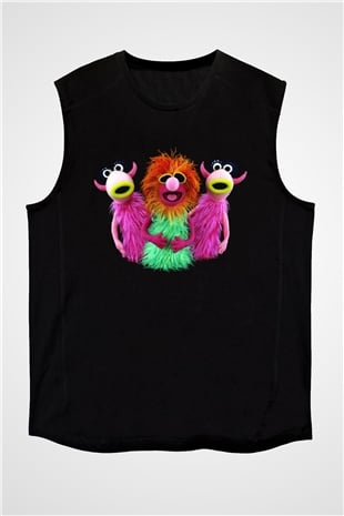 The Muppets Siyah Unisex Kolsuz Tişört