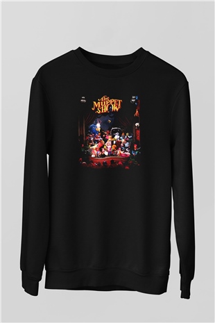 The Muppets Siyah Unisex Sweatshirt