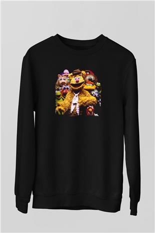 The Muppets Siyah Unisex Sweatshirt