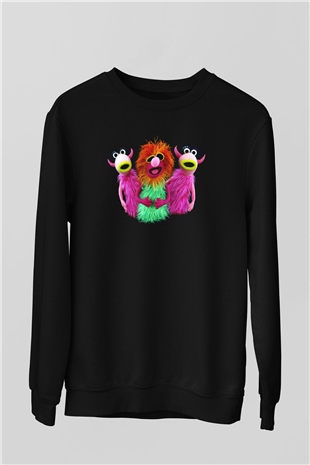 The Muppets Siyah Unisex Sweatshirt