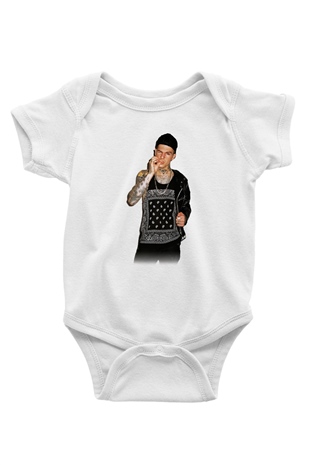 The Neighbourhood Baskılı Beyaz Unisex Bebek Body - Zıbın
