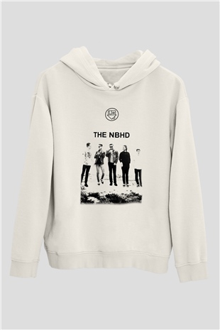 The Neighbourhood Beyaz Unisex Kapşonlu Sweatshirt