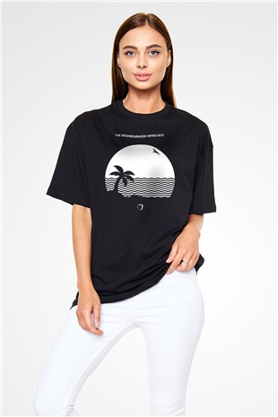 The Neighbourhood Siyah Unisex Oversize Tişört T-Shirt