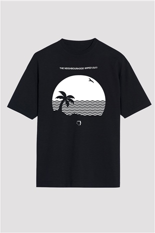 The Neighbourhood Siyah Unisex Oversize Tişört T-Shirt