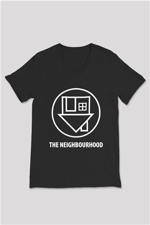 The Neighbourhood Siyah Unisex V Yaka Tişört T-Shirt
