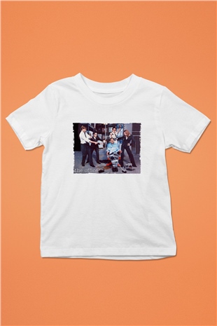 The Office Baskılı Beyaz Unisex Çocuk Tshirt