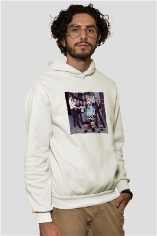 The Office Baskılı Beyaz Unisex Kapüşonlu Sweatshirt