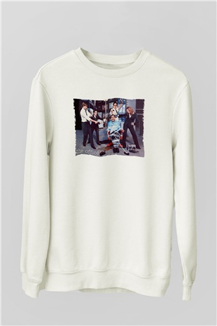 The Office Baskılı Beyaz Unisex Sweatshirt