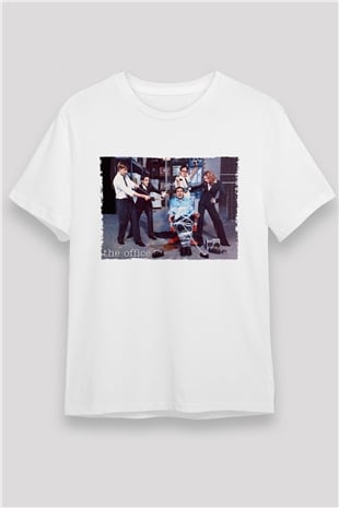 The Office Baskılı Beyaz Unisex Tshirt