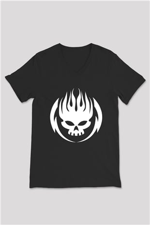 The Offspring Siyah Unisex V Yaka Tişört T-Shirt