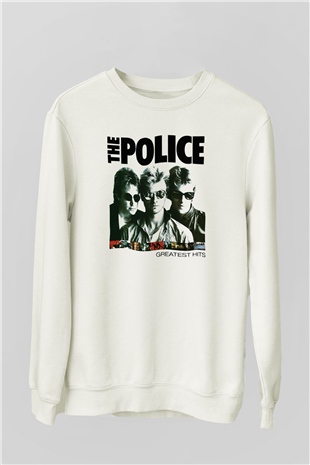 The Police Beyaz Unisex Sweatshirt