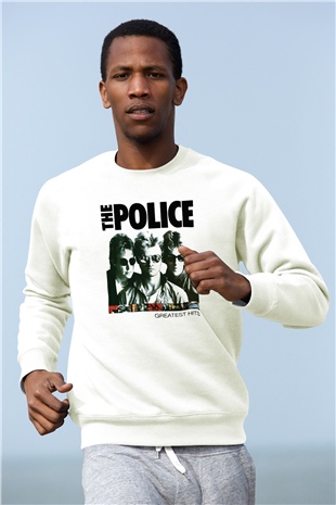 The Police Beyaz Unisex Sweatshirt