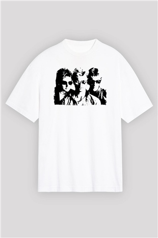 The Police Beyaz Oversize Tişört Oversize T-shirt - TişörtFabrikası