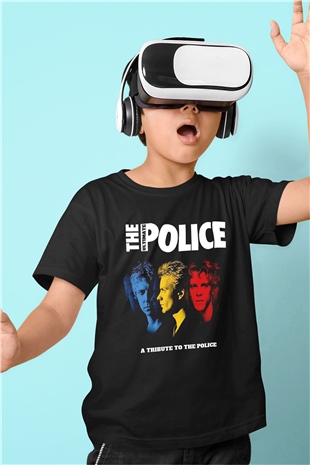 The Police Siyah Unisex Çocuk Tişört