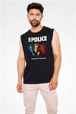 The Police Siyah Unisex Kolsuz Tişört