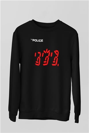 The Police Siyah Unisex Sweatshirt
