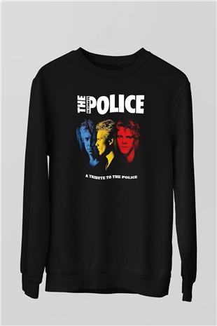 The Police Siyah Unisex Sweatshirt